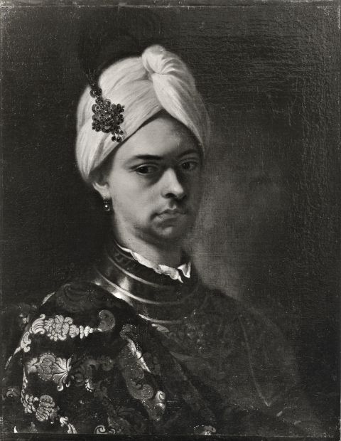 Anonimo — Adler Salomon - sec. XVII/ XVIII - Ritratto di giovane uomo con turbante — insieme